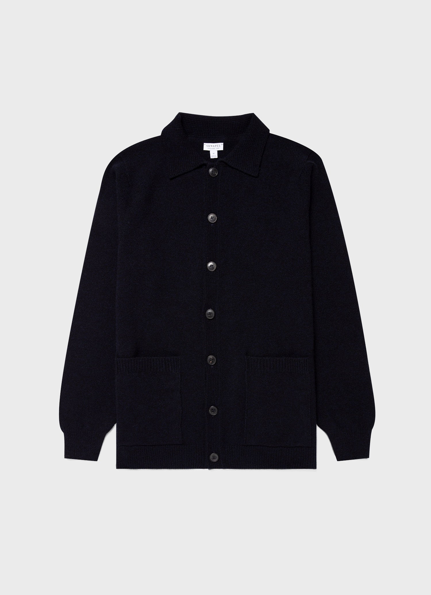 Men's Lambswool Jacket in Dark Navy Mouline