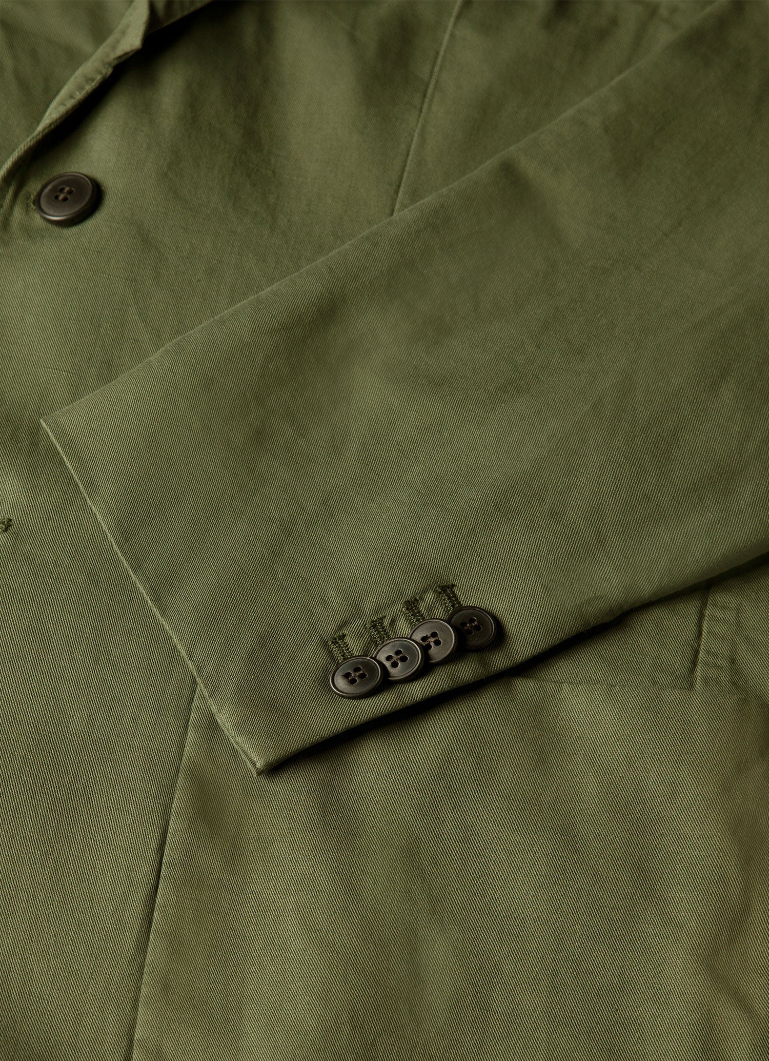Men's Cotton Linen Blazer in Deep Olive