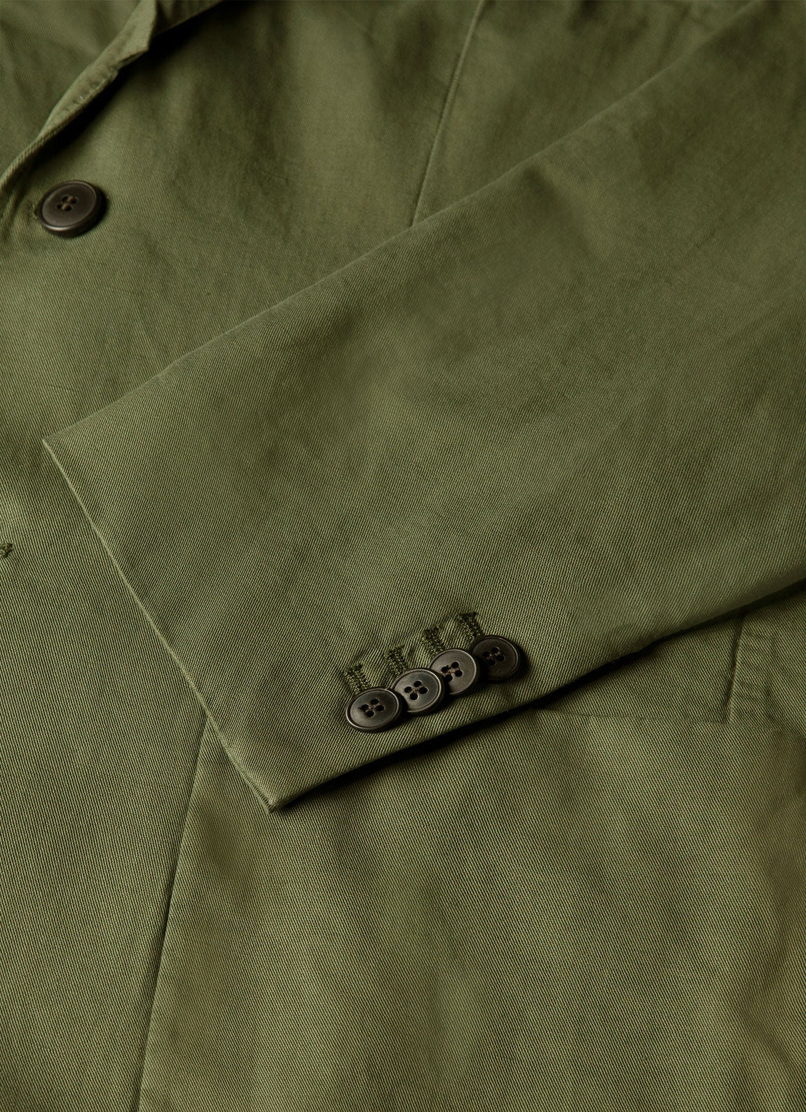 Men's Cotton Linen Two-Piece Suit in Deep Olive