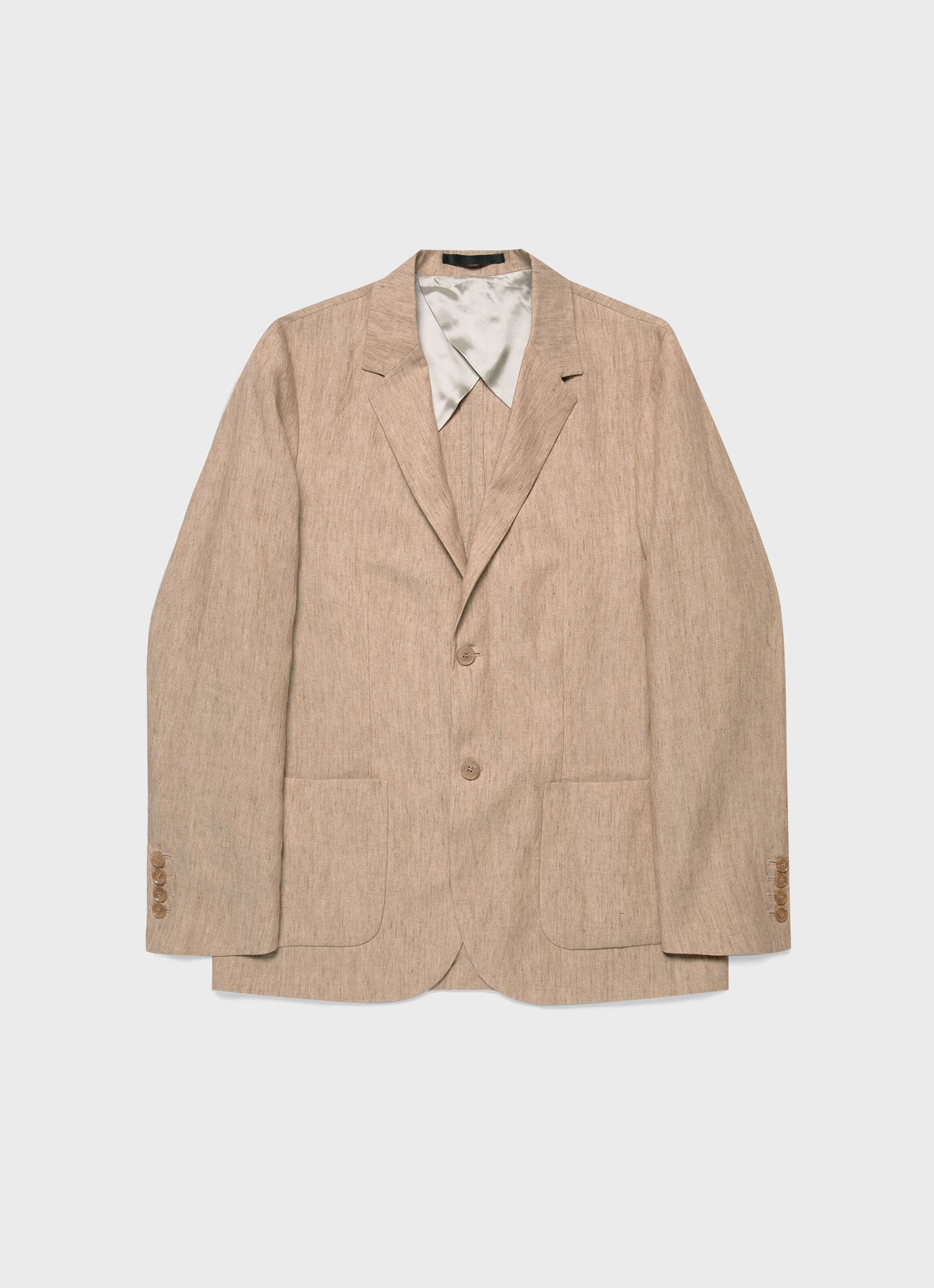 Men's Linen Blazer in Dune Melange