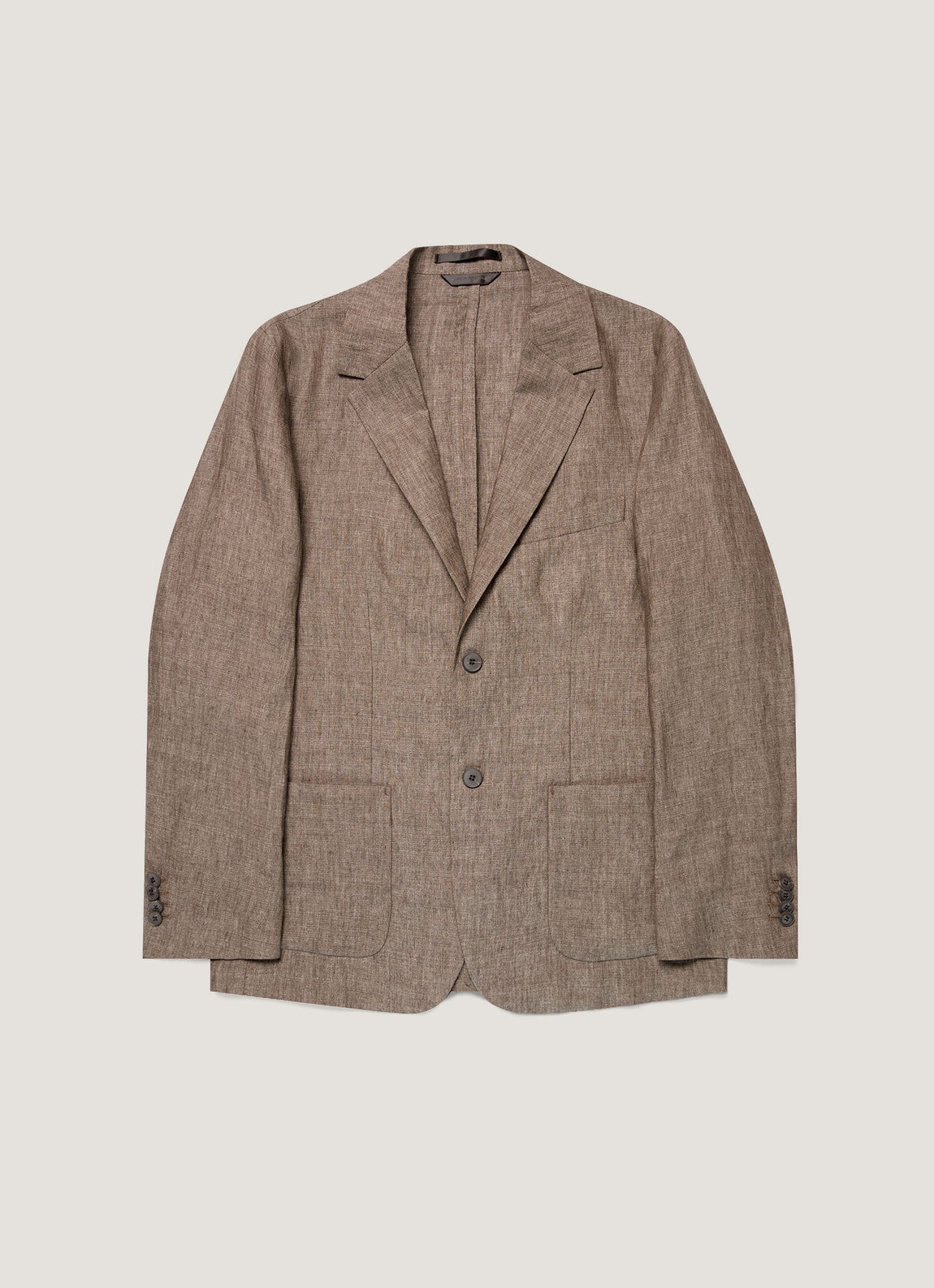 Men's Linen Blazer in Dark Walnut