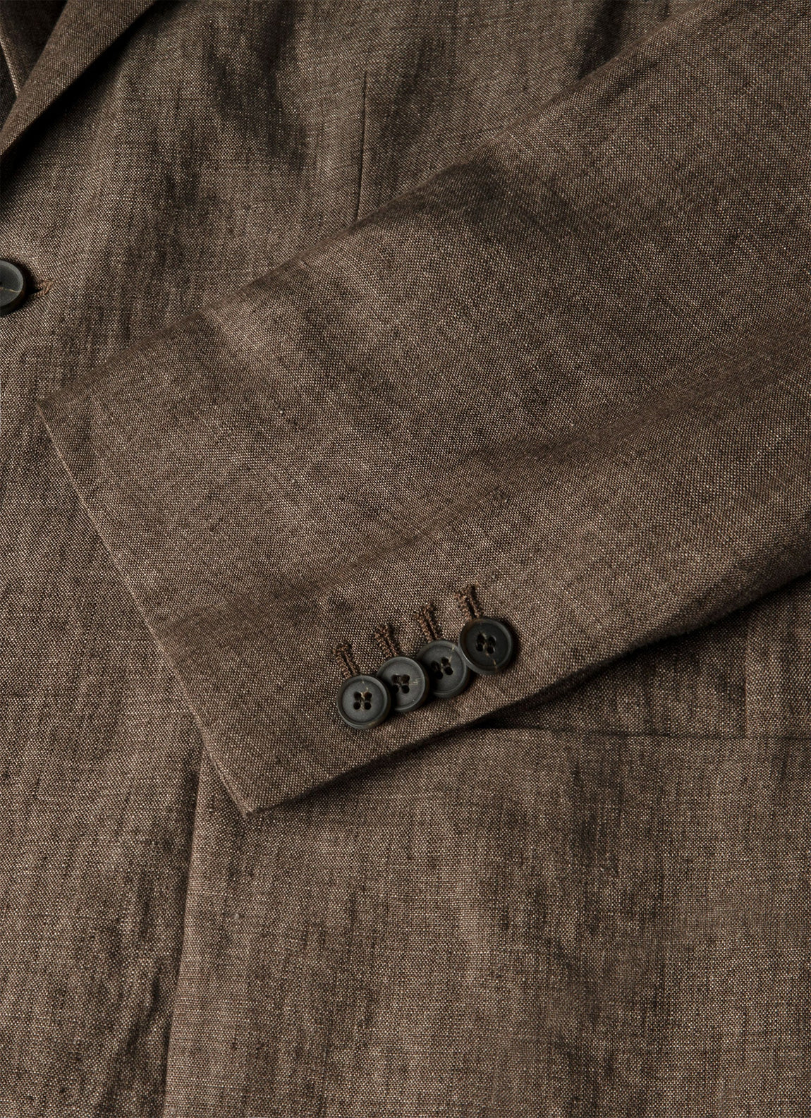 Men's Linen Blazer in Dark Walnut