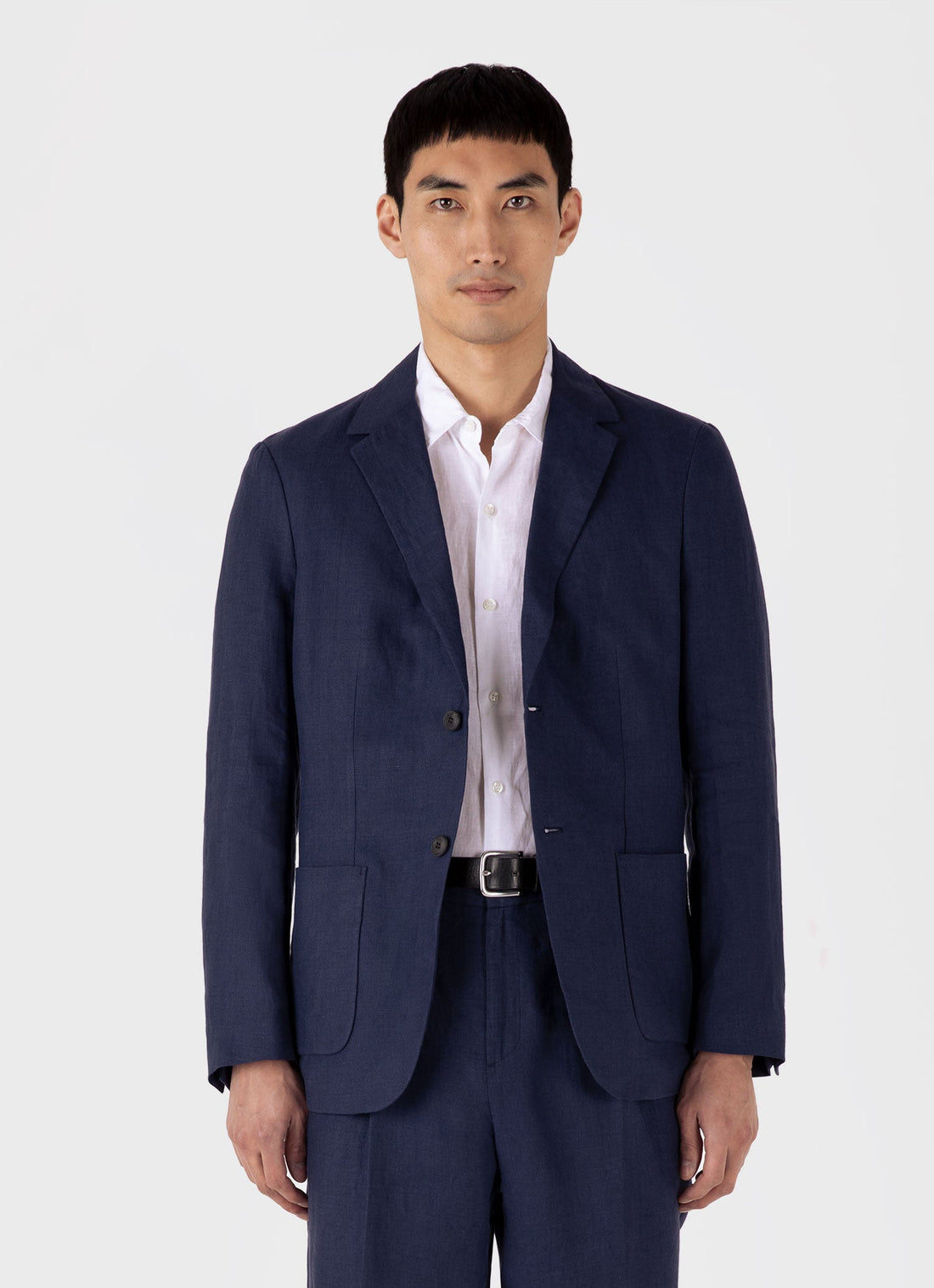 Men's Linen Blazer in Light Navy