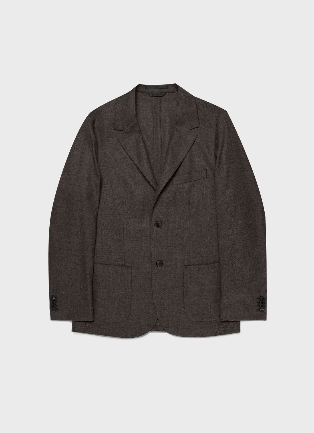 Men's Lightweight Travel Wool Two-Piece Suit in Light Coffee Melange