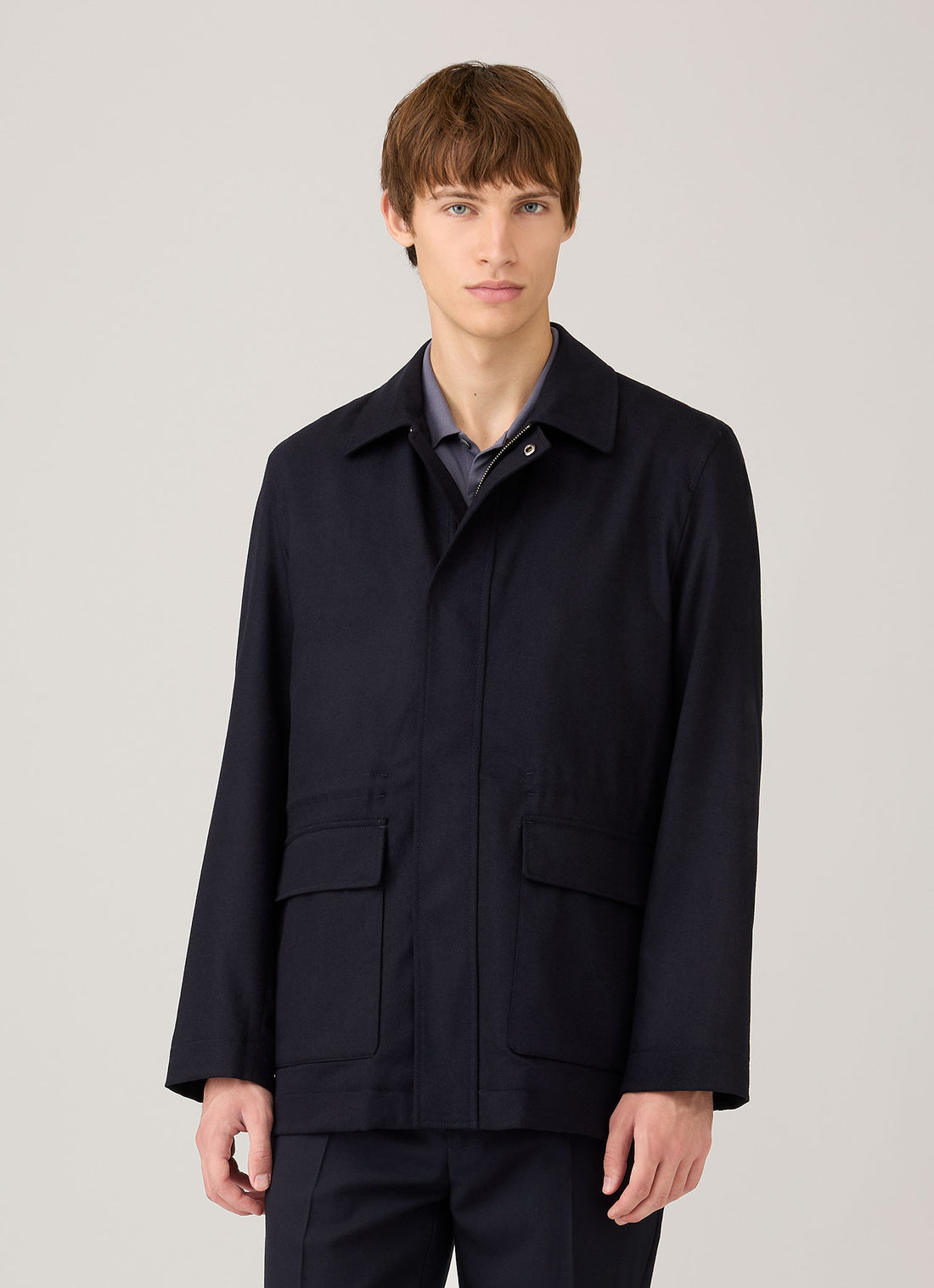 Flanell-Feldjacke aus Wolle und Kaschmir
