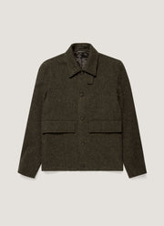 Men's Tweed Field Jacket in Loden Green