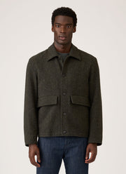 Men's Tweed Field Jacket in Loden Green