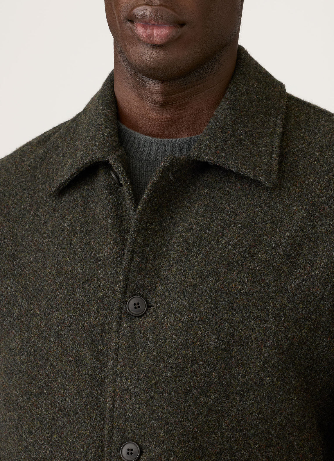 Men's Tweed Field Jacket in Loden Green