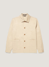 Men's Cotton Drill Chore Jacket in Light Stone