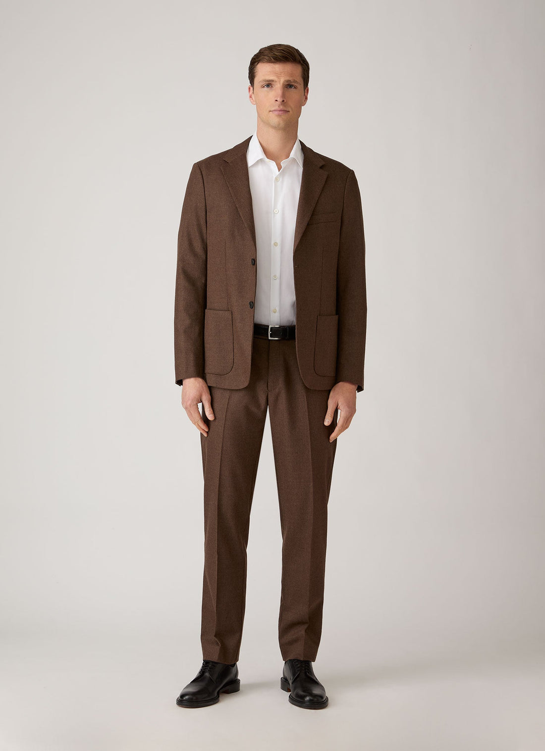 Flanell-Blazer aus Wolle und Kaschmir