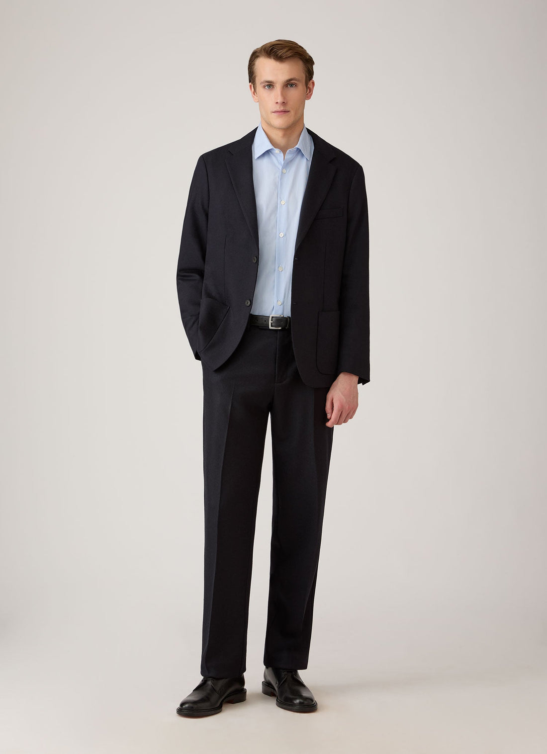 Flanell-Blazer aus Wolle und Kaschmir