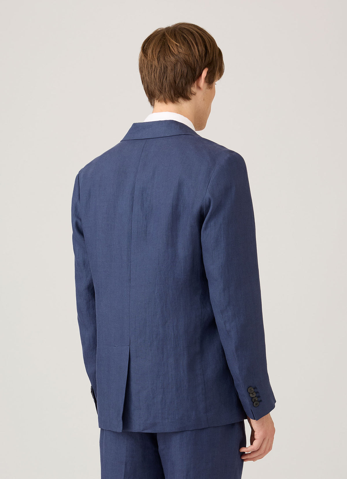 Men's Linen Blazer in Light Navy