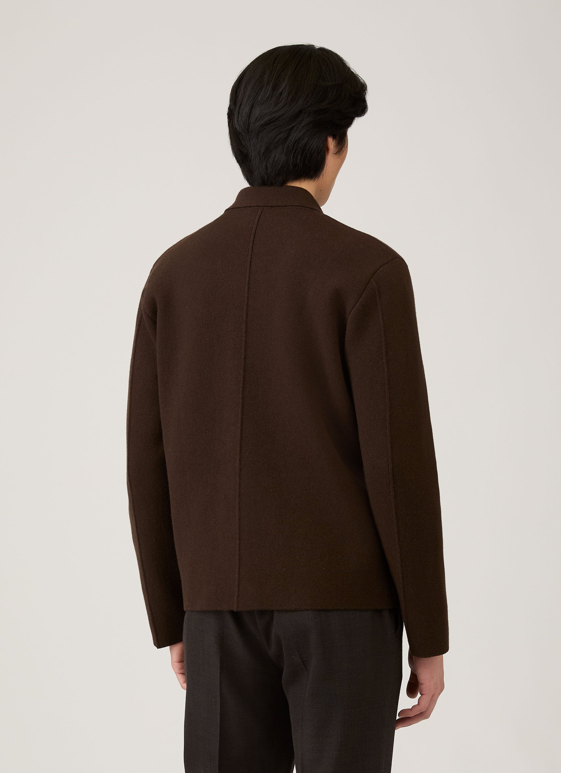 Men's Double Faced Jacket in Truffle