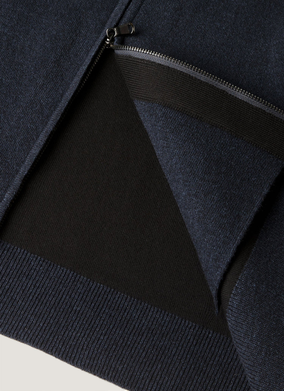 Men's Merino Cotton Double Faced Gilet in Navy