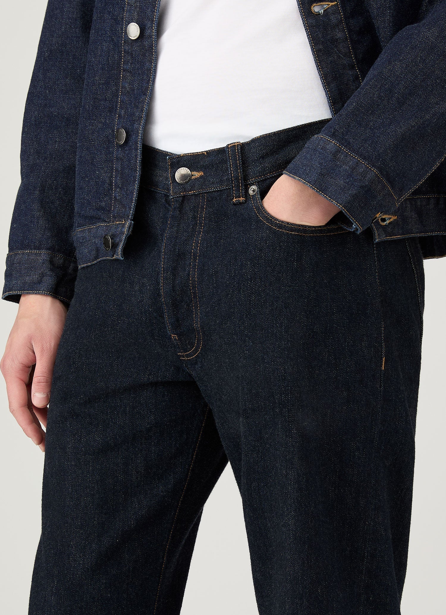 Men's Japanese Selvedge Denim Jean in Denim Rinse Wash