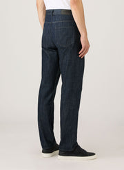 Men's Japanese Denim Jeans in Rinse Wash Denim