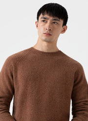 Men's Lambswool Crew Neck Jumper in Pecan