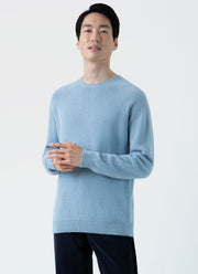 Men's Lambswool Crew Neck Jumper in Sky Blue