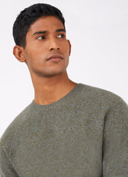 Men's Lambswool Crew Neck Jumper in Caper