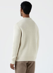 Men's Merino Fisherman Jumper in Ecru