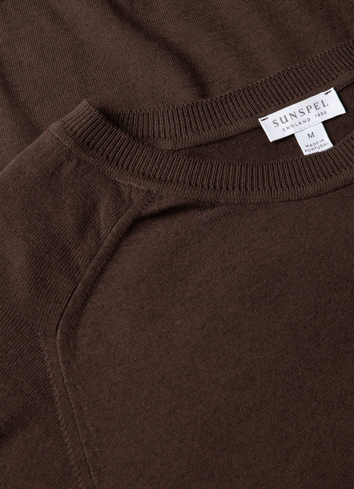 Men's Sea Island Cashmere Crew Neck Jumper in Dark Chocolate