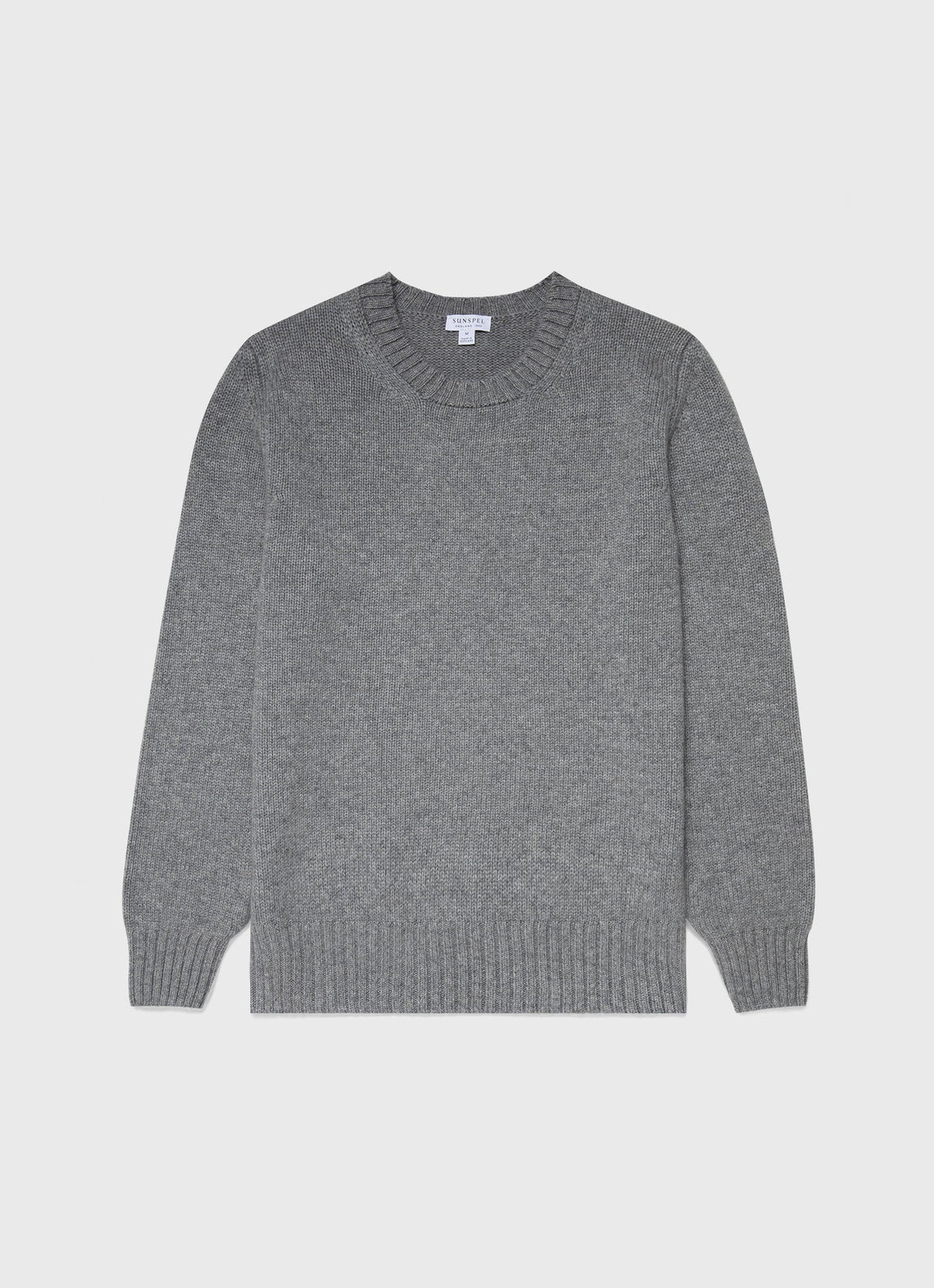 Men's Roxburgh Cashmere Jumper in Mid Grey Melange
