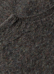 Men's Shetland Crew Neck Jumper in Charcoal