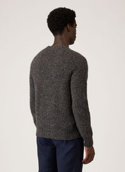 Men's Shetland Crew Neck Jumper in Charcoal