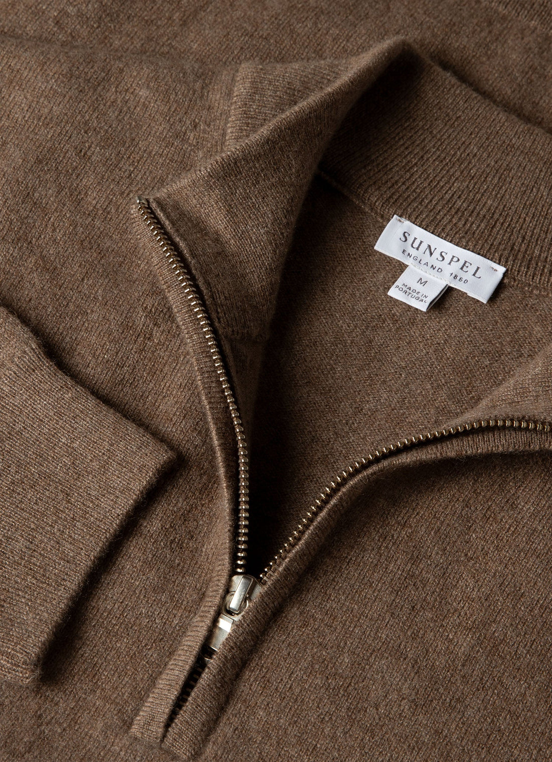 Kaschmir Pullover mit halbem Reißverschluss