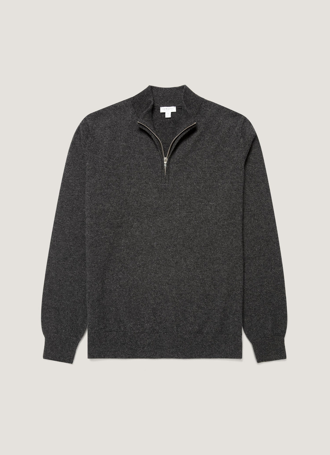Kaschmir Pullover mit halbem Reißverschluss