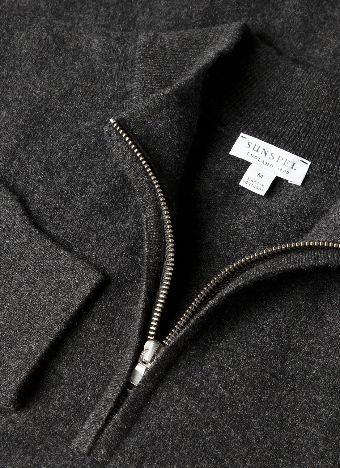 Kaschmir Pullover mit halbem Reißverschluss