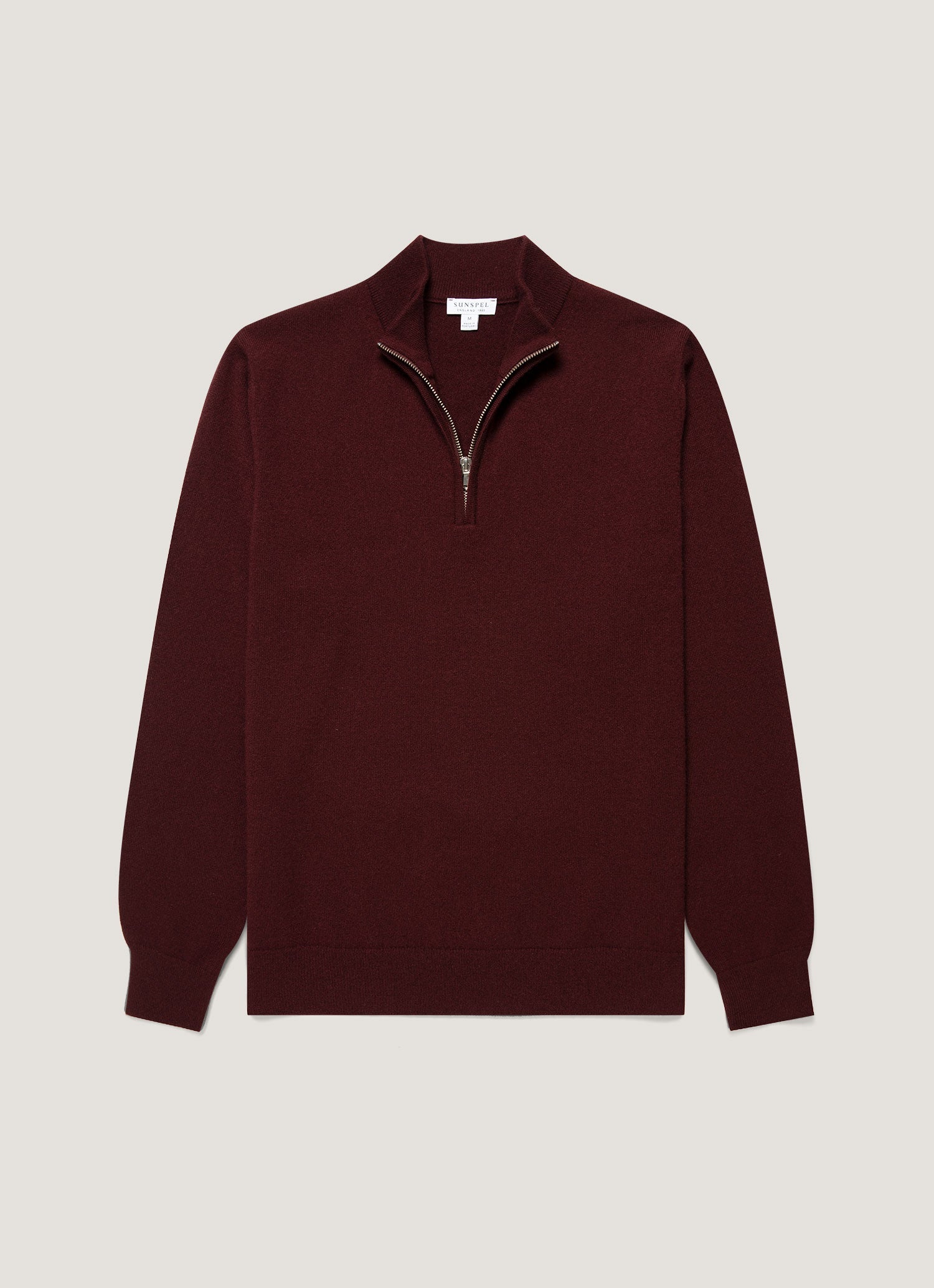 Kaschmir Pullover mit halbem Reißverschluss