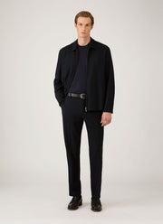 Men's Lightweight Cotton Jumper in Navy