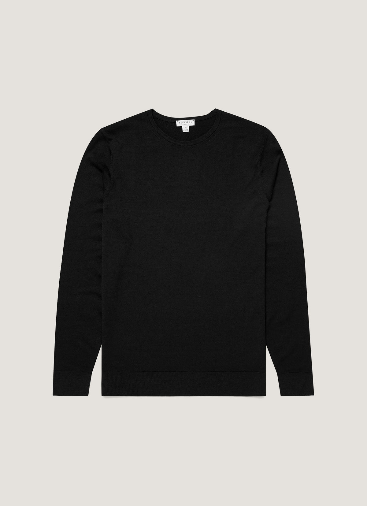 Men's Extra-Fine Merino Jumper in Black