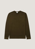 Men's Extra-Fine Merino Jumper in Loden Green