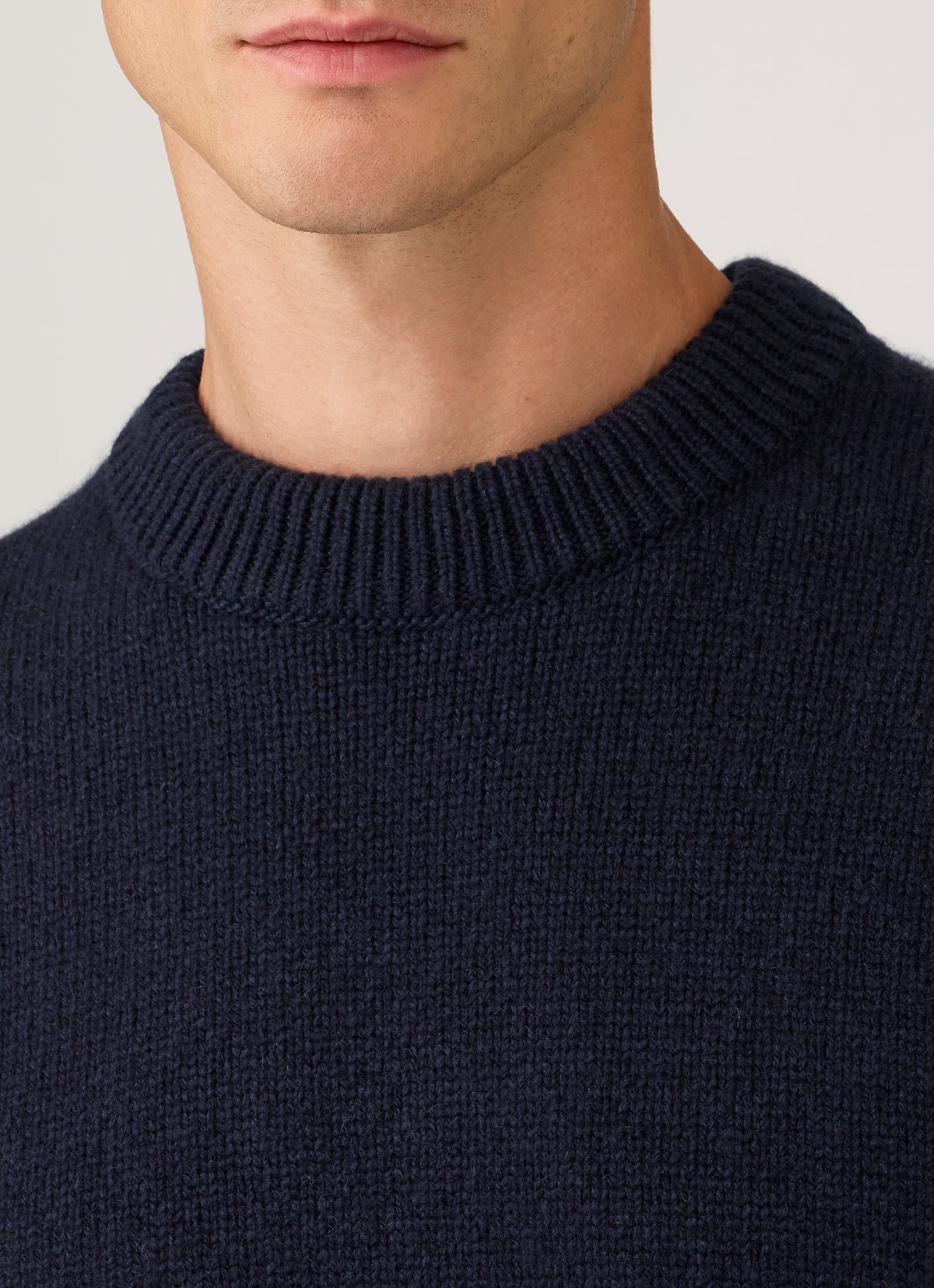Men's Baby Cashmere Jumper in Navy