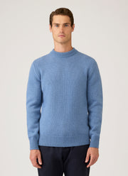 Men's Baby Cashmere Jumper in Powder Blue