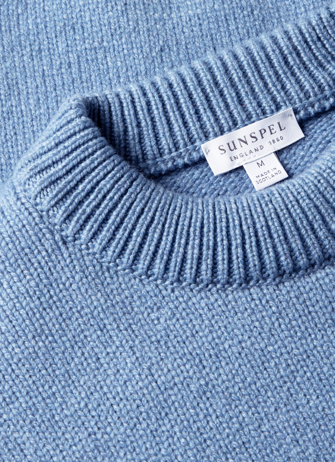 Men's Baby Cashmere Jumper in Powder Blue