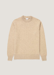 Men's Baby Cashmere Jumper in Oatmeal Melange