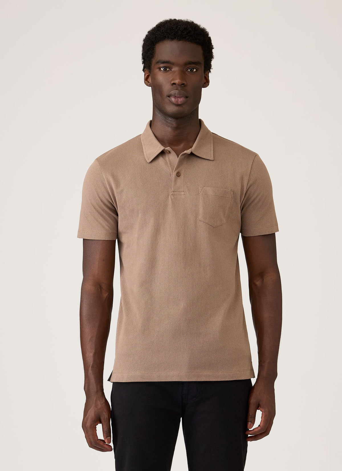 Men's Riviera Polo Shirt in Taupe