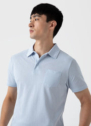 Men's Riviera Polo Shirt in Pastel Blue