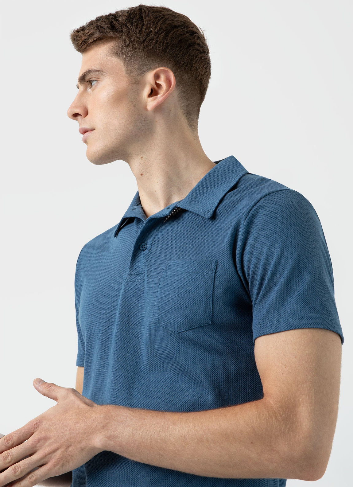 Men's Riviera Polo Shirt in Steel Blue