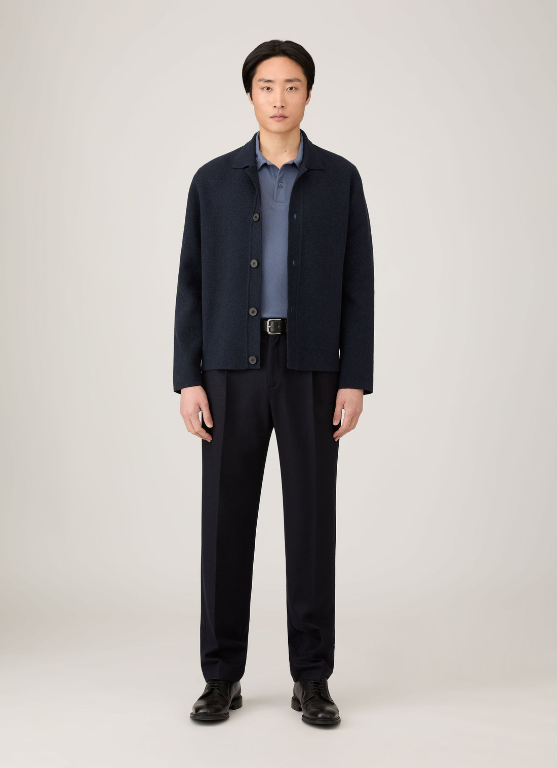 Men's Riviera Polo Shirt in Selvedge Blue