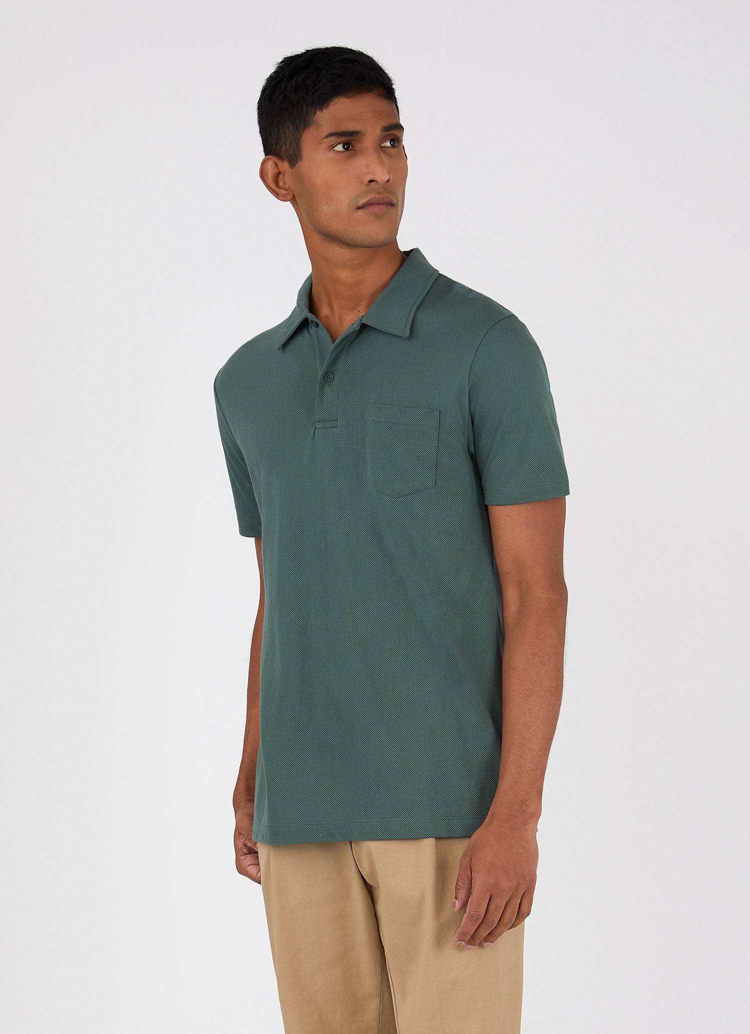 Men's Riviera Polo Shirt in Deep Green