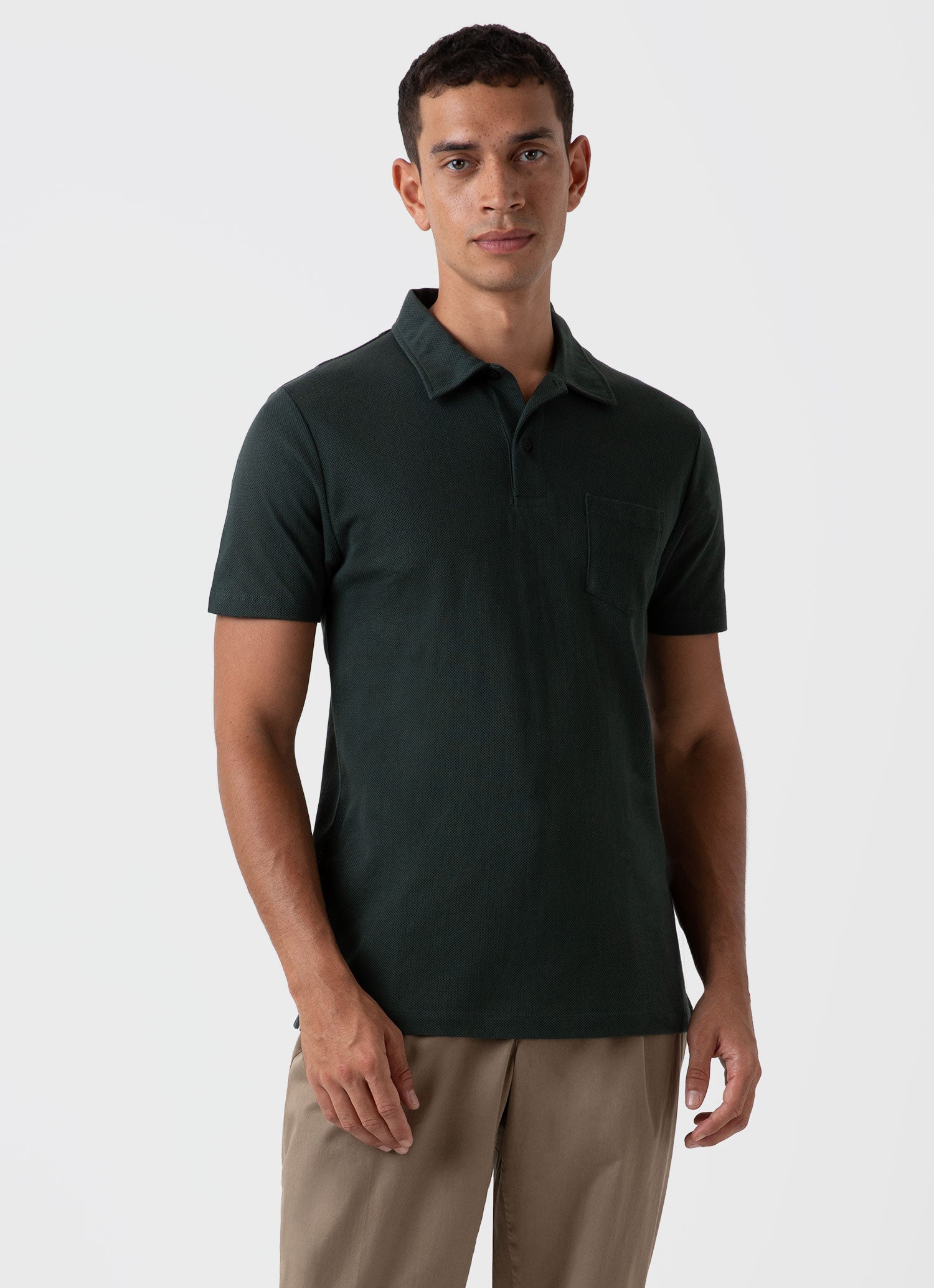 Men's Riviera Polo Shirt in Seaweed