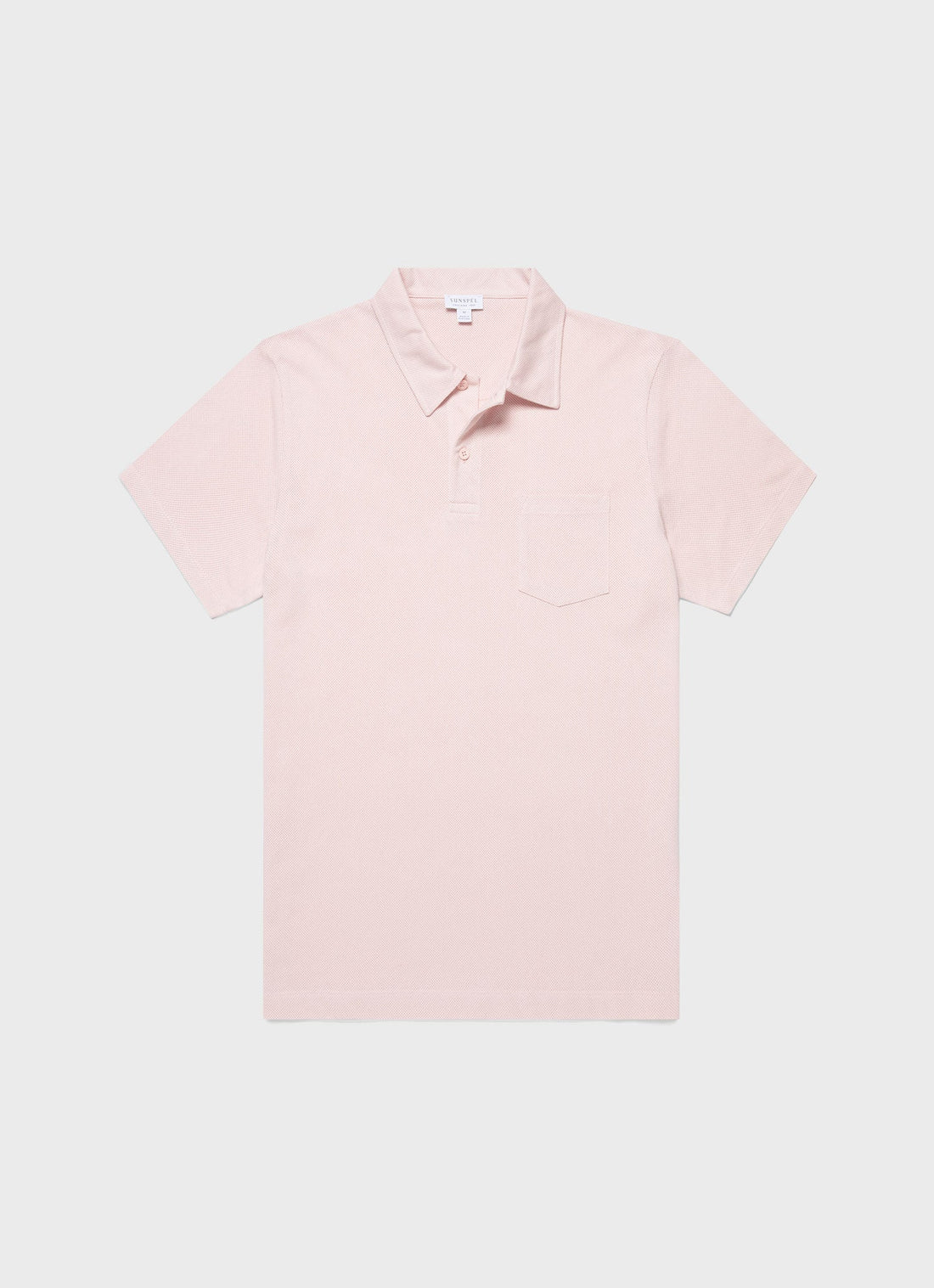 Men's Riviera Polo Shirt in Pastel Pink