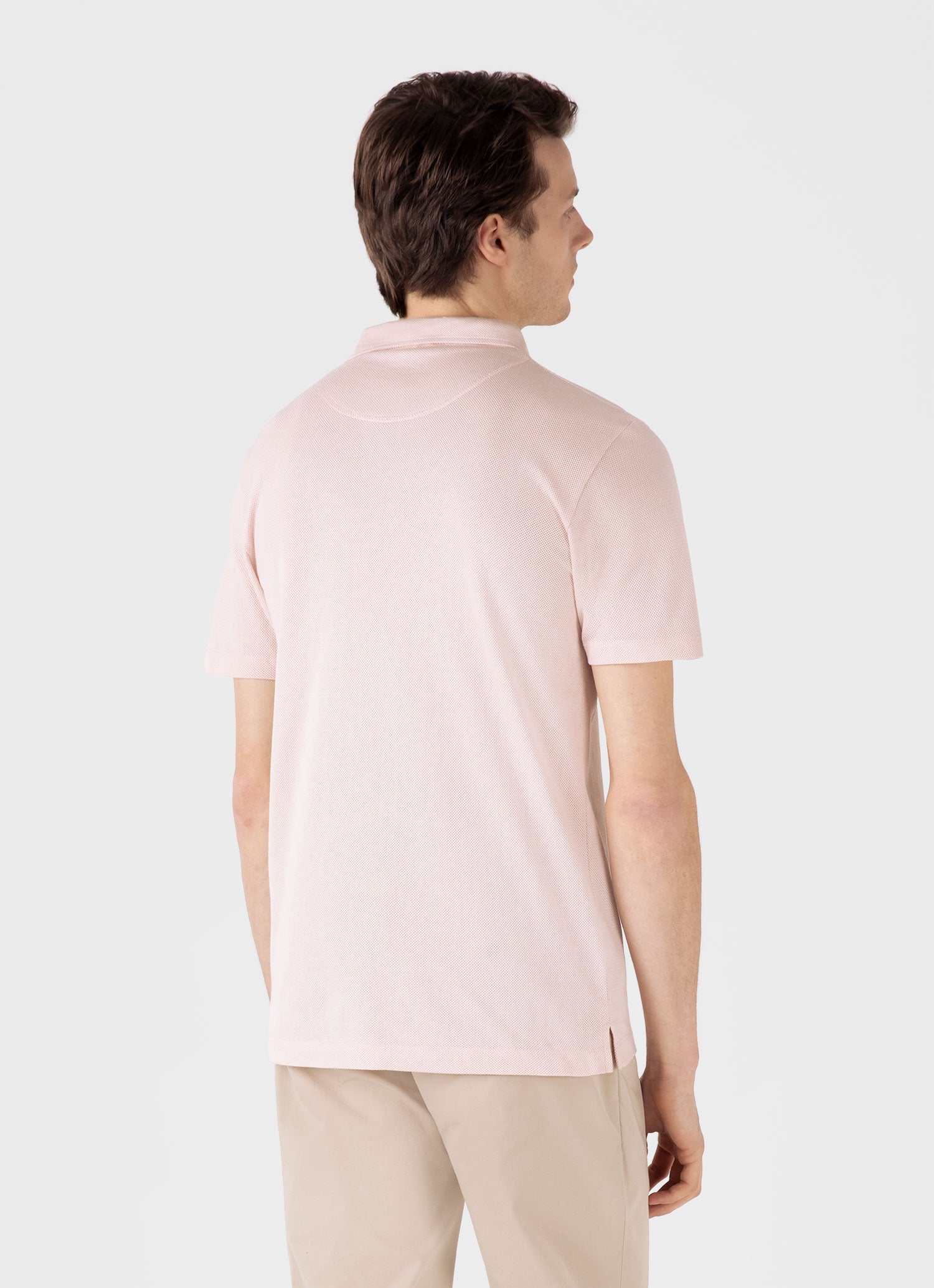 Men's Riviera Polo Shirt in Pastel Pink