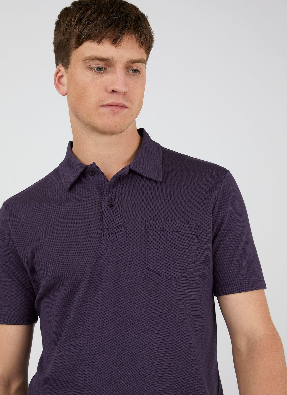Men's Riviera Polo Shirt in Dark Plum