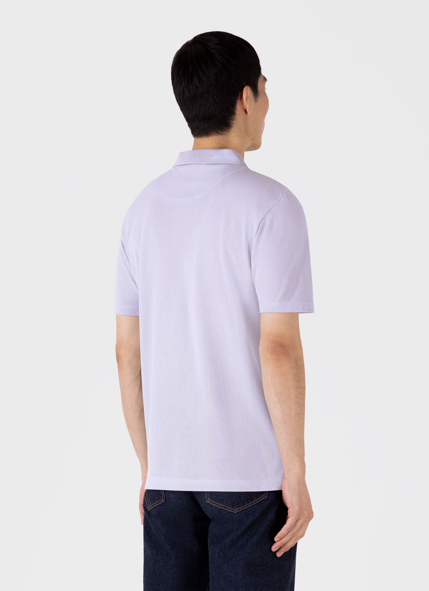 Men's Riviera Polo Shirt in Pale Lilac