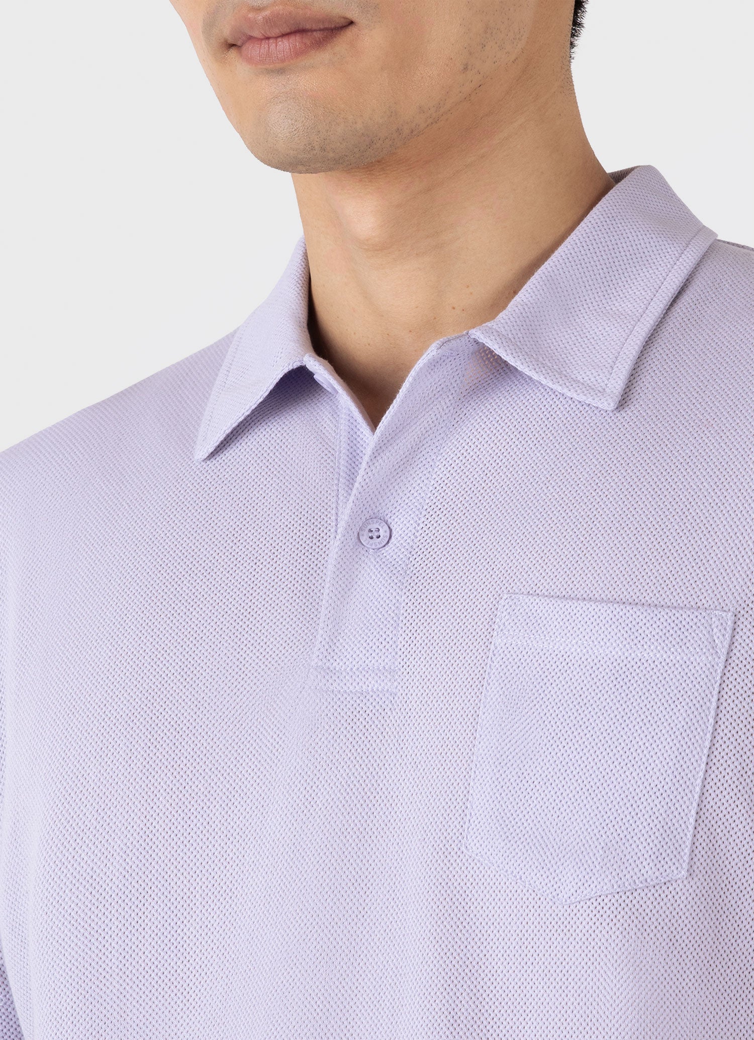 Men's Riviera Polo Shirt in Pale Lilac
